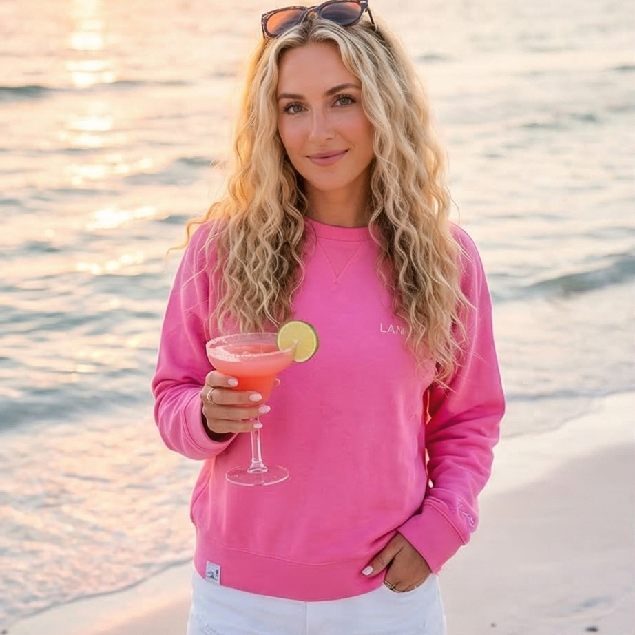 Sweat rose vague Femme