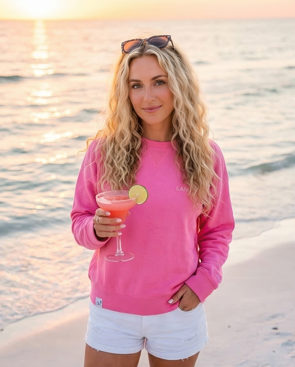 Sweat rose vague Femme