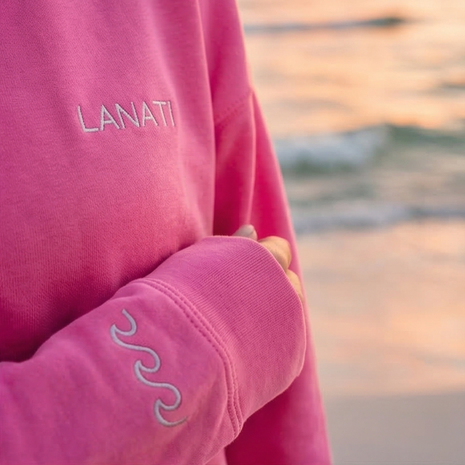 Sweat rose vague Femme