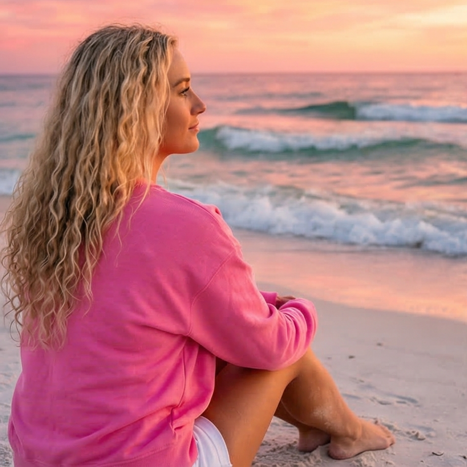 Sweat rose vague Femme